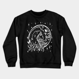 Sun Kissing the Moon Goth Witchy Crewneck Sweatshirt